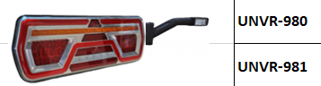 UCGENLI FULL LED UC ISARETLI  KABLOLU KROMLU (KAYAR SINYALLI)  12-24 V. -R CERKEZ